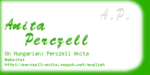 anita perczell business card